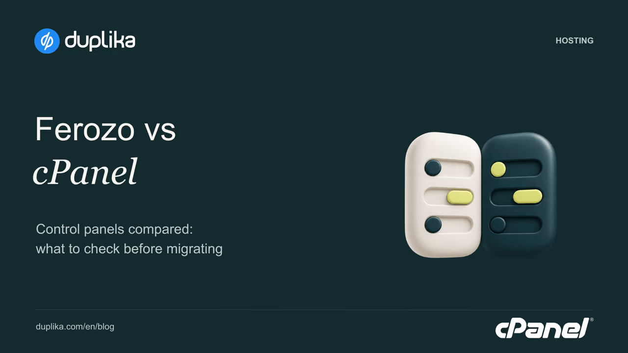 Ferozo vs cPanel. Control panels compared and what to check before migrating.