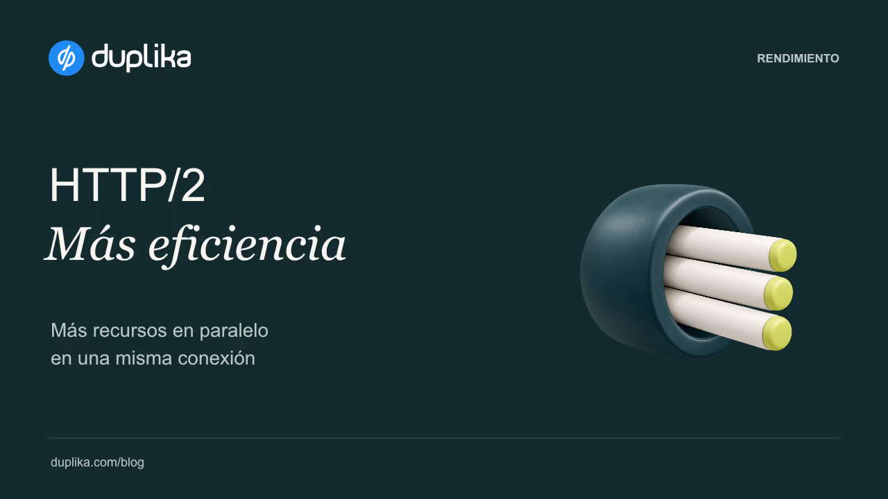 HTTP/2 Más eficiencia. Más recursos en paralelo en una misma conexión.