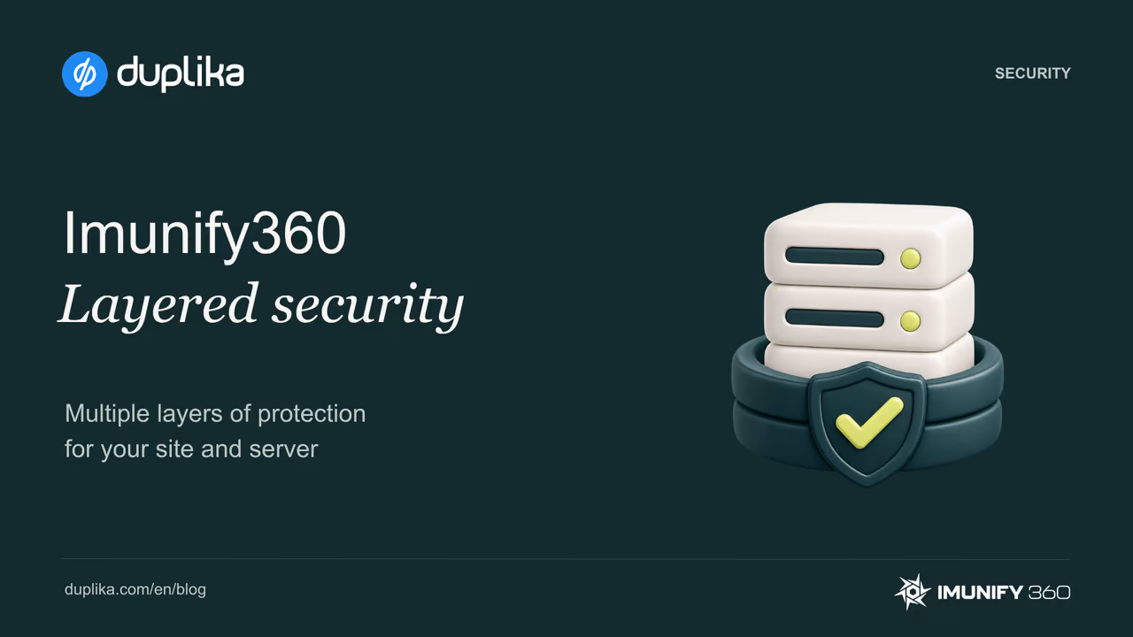 Imunify360. Multiple layers of protection for your site and server.