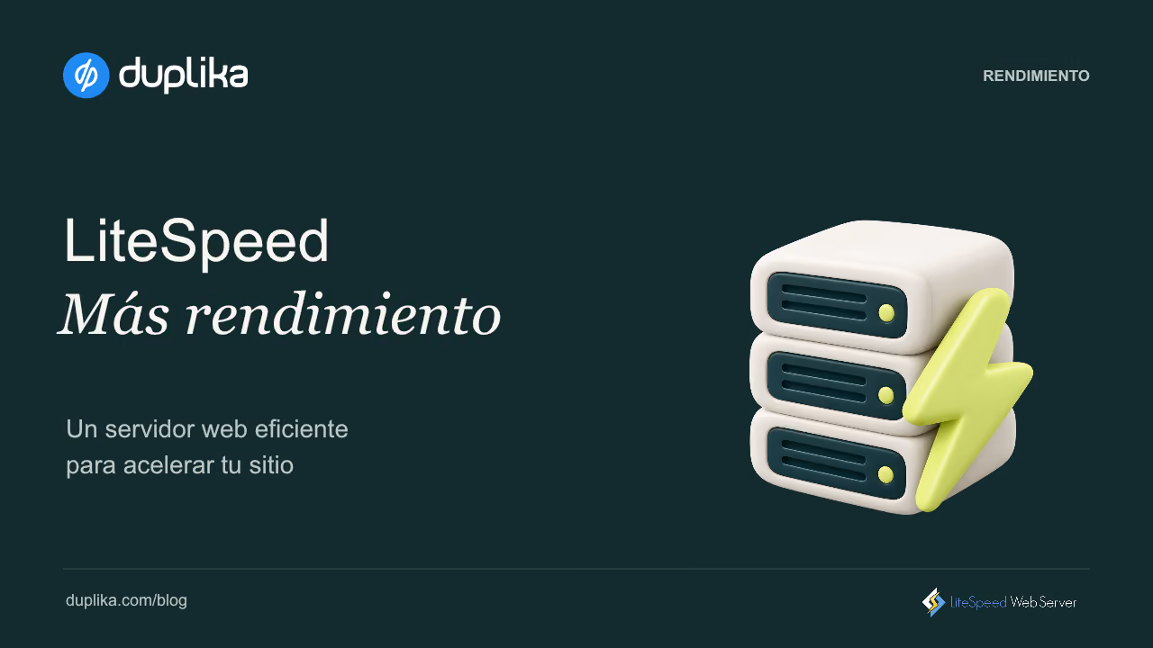 LiteSpeed Más rendimiento. Un servidor web eficiente para acelerar tu sitio.