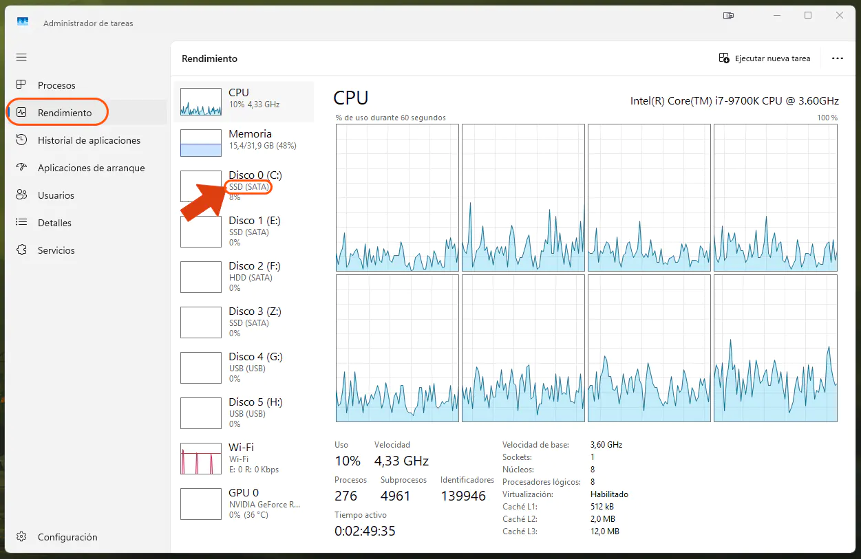 Como saber disco ssd hdd