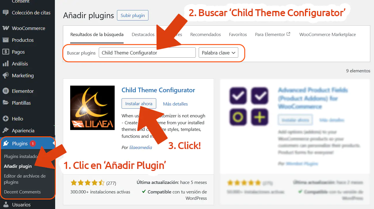 Como crear tema hijo