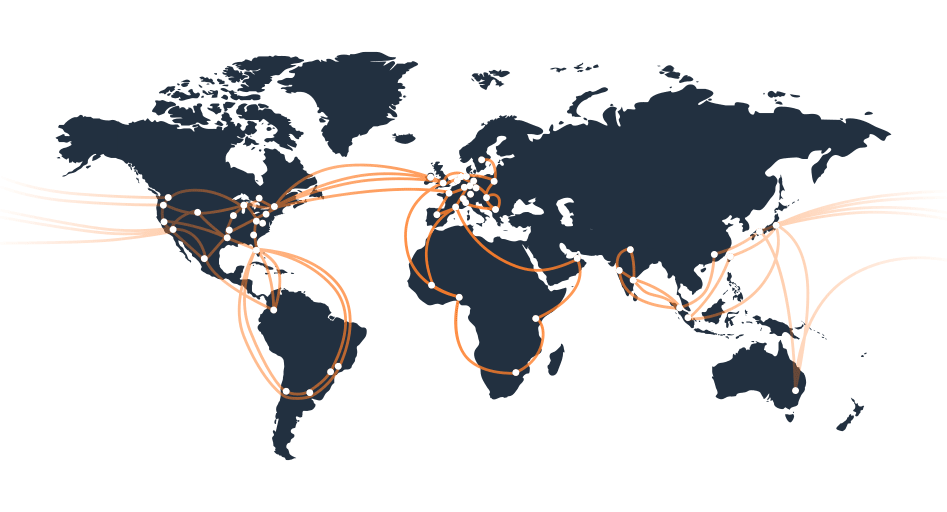 Cloudflare mapa de ubicaciones en el mundo