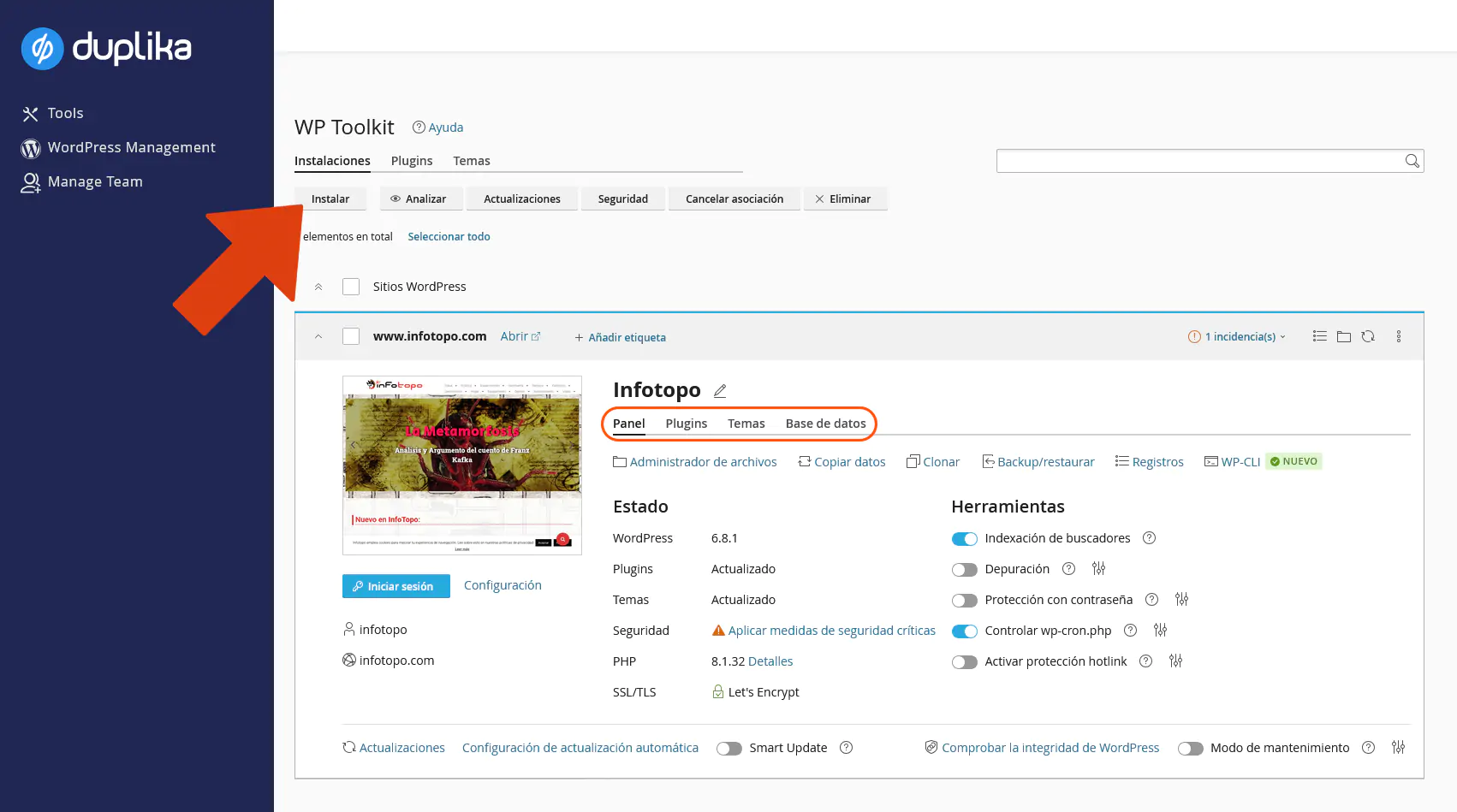 Cpanel wordpress
