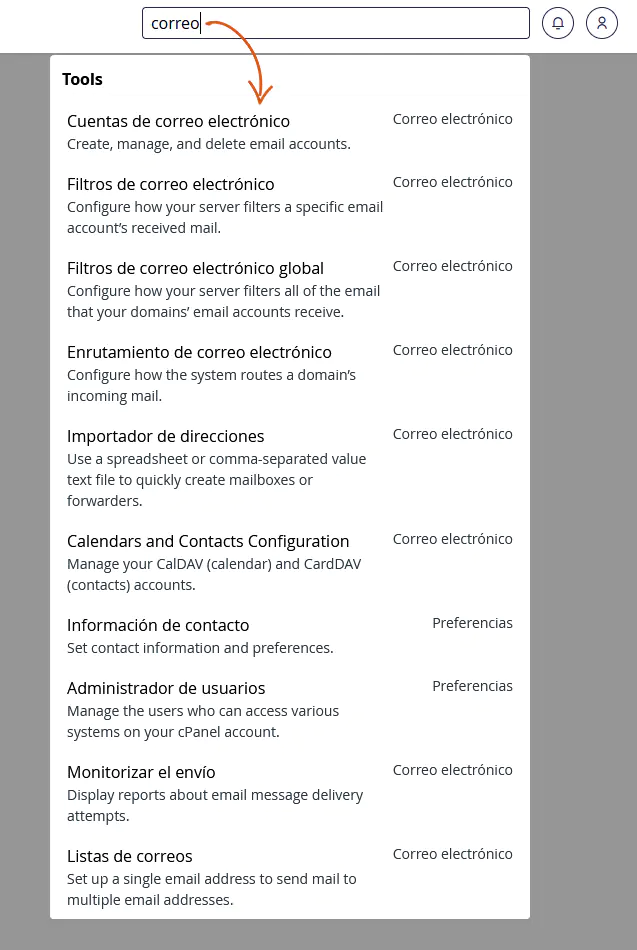 Herramientas cpanel