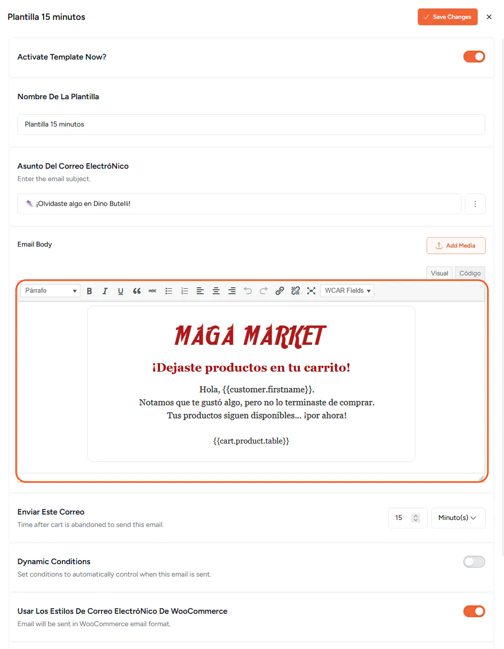 Cart abandonment recovery personalizacion