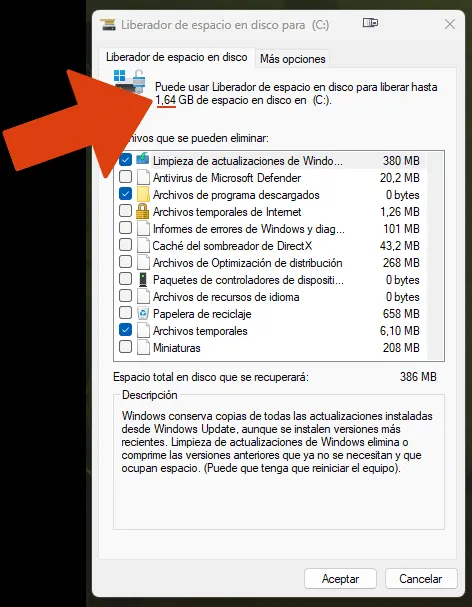 Liberador espacio disco
